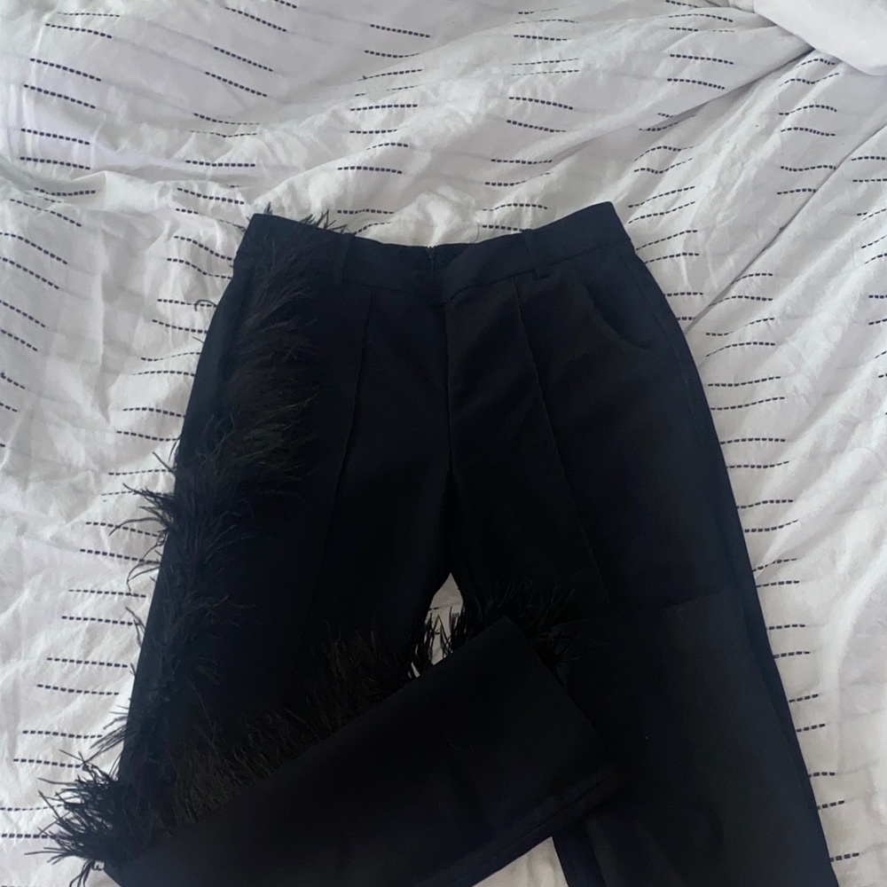 Hanifa Elegant Black Trousers